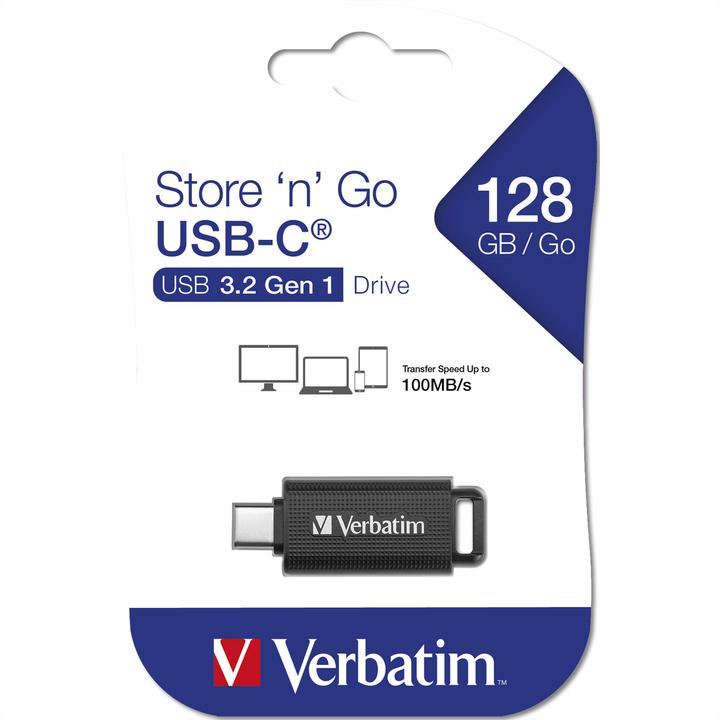 Energy Label Verbatim Retractable 128GB USB 3.2 Gen 1 USB-C (128 GB, USB-C)