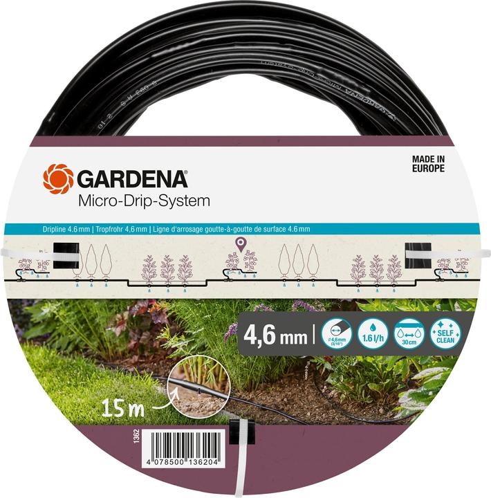 Gardena Micro-Drip-System drip pipe above ground (Drip hose + drip tube)