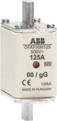 Actual product image ABB OFAF000H Fuse-link NH00, 500V / 125A, gG DIN IEC 60269-1-2 (NH-DIN fuse, 125 A)