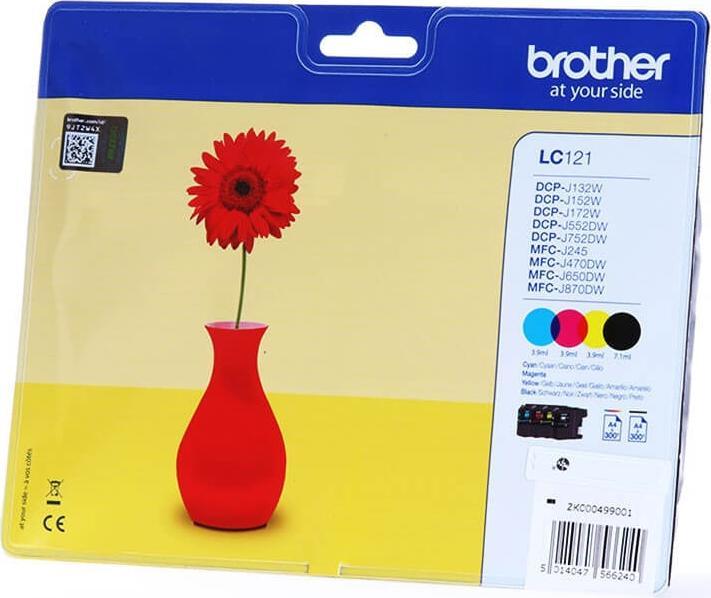 Actual product image Brother LC-121VALBP Multipack (M, FC, Y, C)
