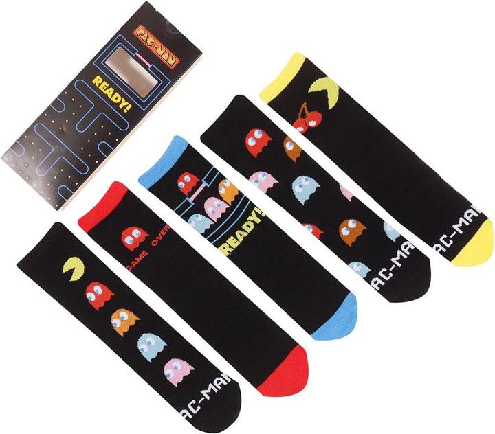 Actual product image Heroes Inc Pac-Man socks 5-pack S-M (5-pack, M/L)
