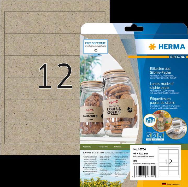 Immagine prodotto HERMA Etichette in carta di erba A4