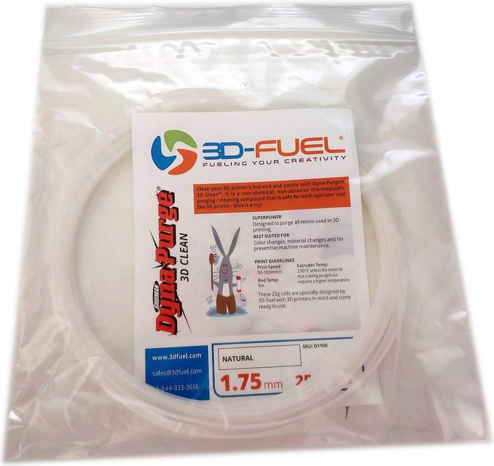 Actual product image 3D-Fuel Dyna-Purge® 3D Clean™ Cleaning/Purging Filament - 1,75 mm - 25 g (1.75 mm, 25 g)