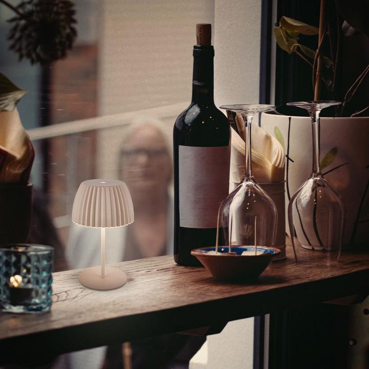 Immagine prodotto Briloner Brilo unplugged RIFFLE Akku Tischleuchte mit Lichtkante - Beige (200 lm)