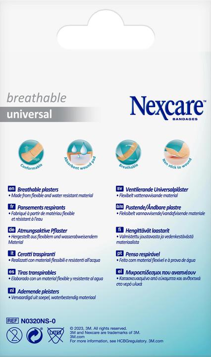Produktbild Nexcare Breathable Universal Pflaster (20 x)