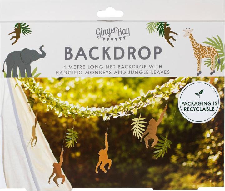 Actual product image Amscan Garland Jungle with Hanging Monkeys