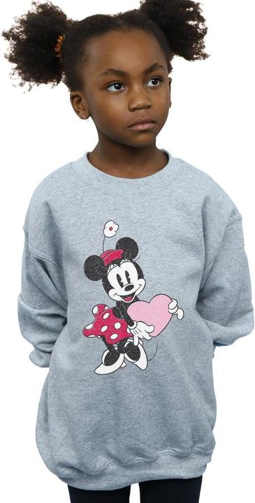 Actual product image Disney Girls Minnie Mouse Love Heart Sweatshirt (140, 146)