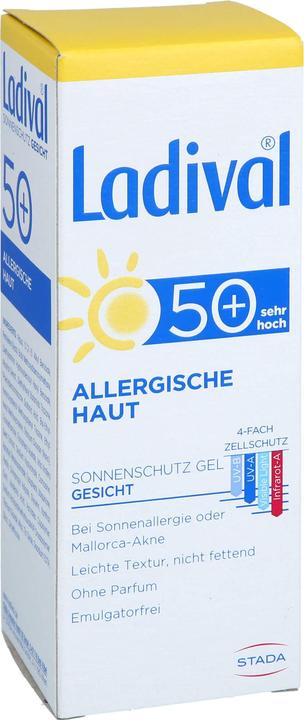 Immagine prodotto Ladival Gel di protezione solare per pelli allergiche SPF 50+, 50 ml Gel (Crema solare, SPF 50, 50 ml)