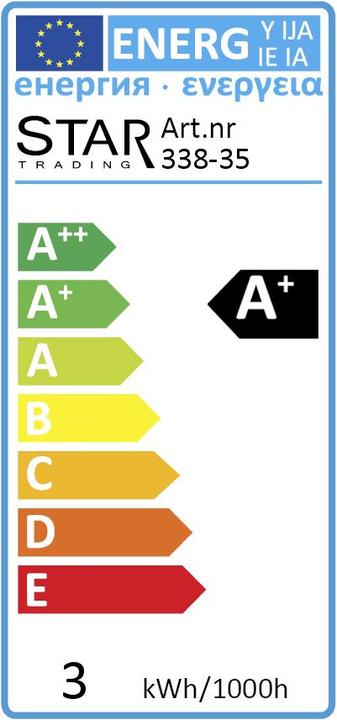 Energy Label Star Trading T20 (E14, 2.50 W, 150 lm, 1 x, G)