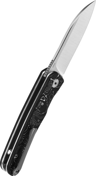 Actual product image QSP Knives Otter S35VN Satin Aluminium Foil CF (6.90 cm)