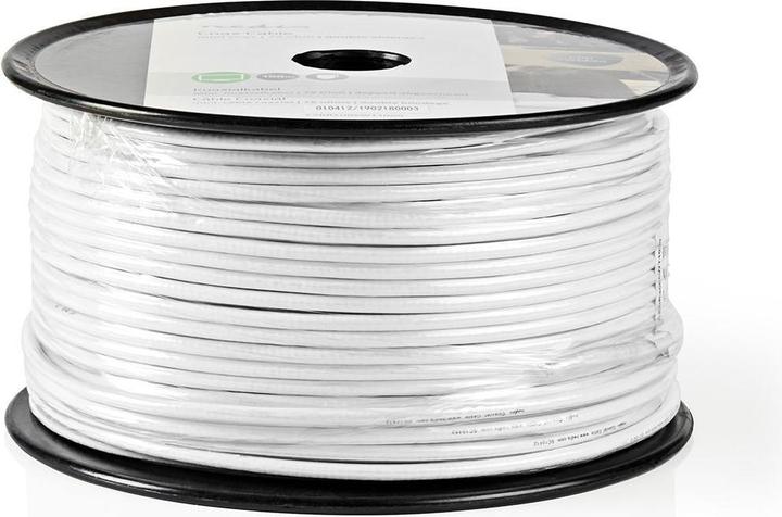 Actual product image Nedis Antenna Cable on Roll Mini KOAX 75 Ohm Single Shielded ECA 100.0 m Coax PVC White Roll (75 dB, Antenna cable)