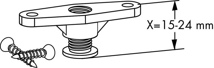 Image du produit Dormakaba Elément de fixation pour le réglage en hauteur (Porte de chambre, Porte d'entrée, Porte en bois, Porte-fenêtre)