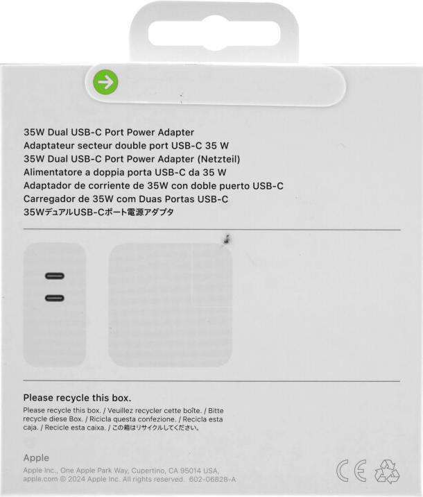 Actual product image Apple USB-C Power Adapter (35 W)