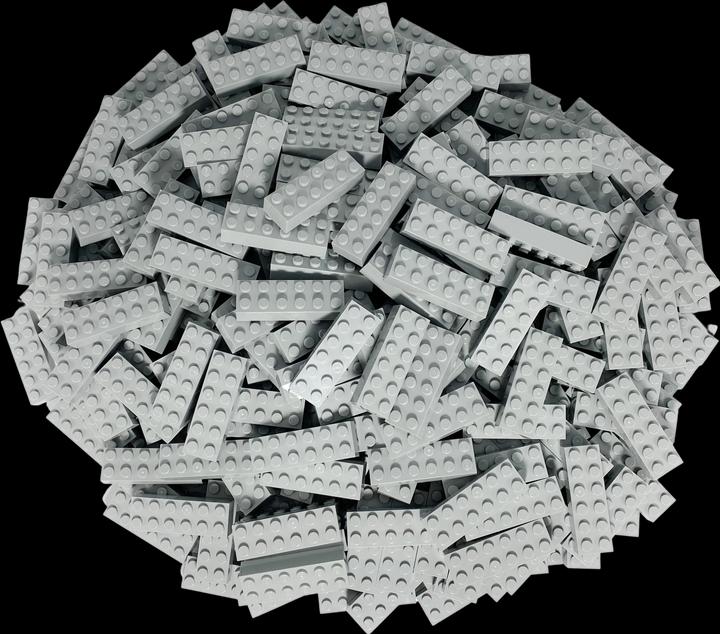 Actual product image LEGO 2x6 Bricks Light grey - 500 pieces - Light bluish grey bricks 2456 (2456, LEGO Accessories)