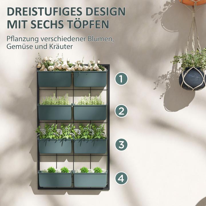 Produktbild Outsunny Pflanzenregal mit 8 Töpfen