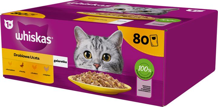 Actual product image Whiskas saszetki z drobiem dla kota 80x85g (Senior, 1 pcs., 6800 g)