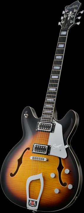 Produktbild Hagstrom E-Gitarre, Super Viking, Tobacco Sunburst (Halbakustik Gitarre)
