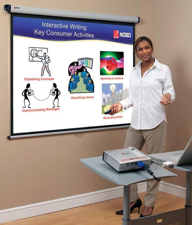 Actual product image Nobo Wall Mounted Projection Screen 2000x1350mm (90.55", 16:10)