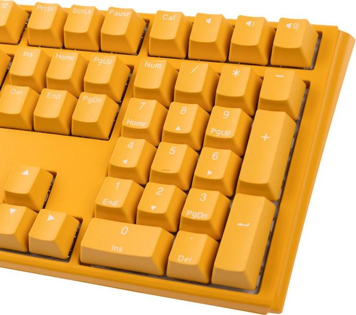 Actual product image Ducky One 3 Yellow Gaming Keyboard, RGB LED - MX-Clear (US) (US, Cable)