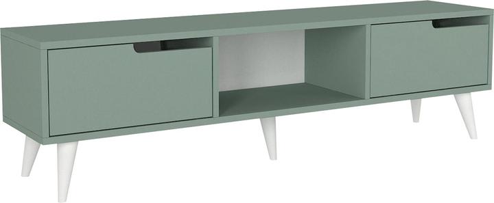 Produktbild En.Casa Fernsehschrank Kullila 160x35x40 cm Grün/Weiss (160 x 35 x 40 cm)