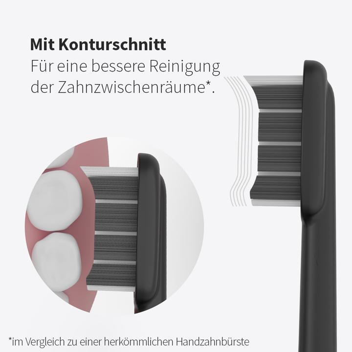 Image du produit Zahnheld Tête de brosse Basic Medium 6x Noir (6 x)