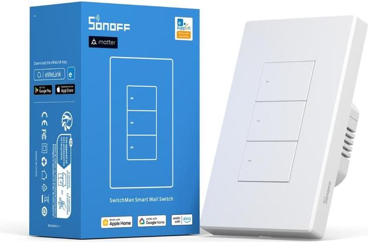 Immagine prodotto Sonoff SwitchMan Smart Wall Switch-M5 Matter (White) - M5-3C-120W