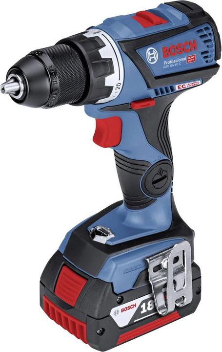 Actual product image Bosch Professional GSB 18V-60 C incl. 2nd battery, case and Bluetooth module (Rechargeable battery operated)