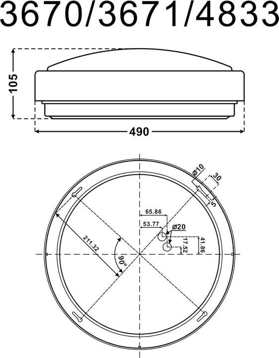 Produktbild Dotlux DOTL LED-Wand- / Deckenleuchte