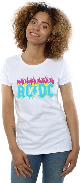Produktbild AC/DC Neon Flammen Baumwolle TShirt (L)