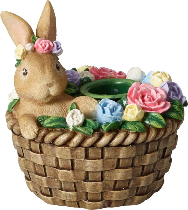 Immagine prodotto Villeroy & Boch Portacandele Bunny Tales Rabbit in cestino (8,5 x 8,5 x 9 cm)