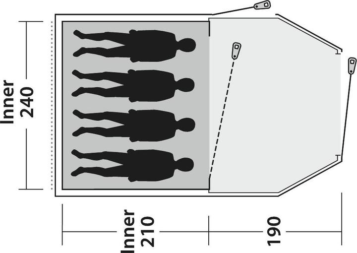 Produktbild Outwell Earth 4 (Tunnelzelt, 7.30 kg, 4 Personen)