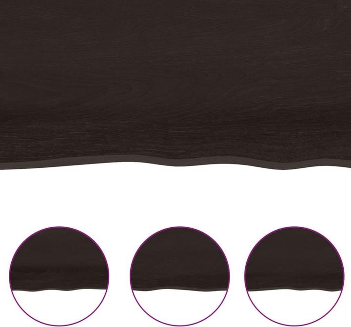 Immagine prodotto VidaXL Tischplatte 100x60x2 cm Massivholz Eiche Behandelt (100 x 60 x 2 cm)