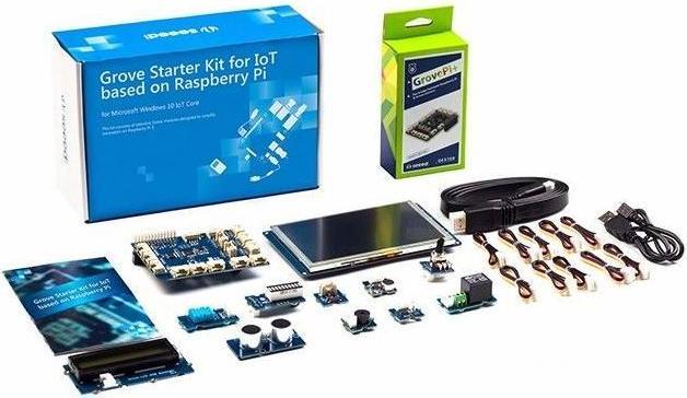 Actual product image Seeed Studio 110060482 - GrovePi+ IoT Starter Kit with 10 Grove Sensors & 5 Inch Touchscreen
