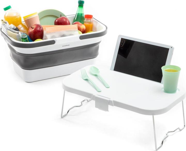 Produktbild InnovaGoods Faltbarer Picknickkorb mit Tisch-Deckel Pickning