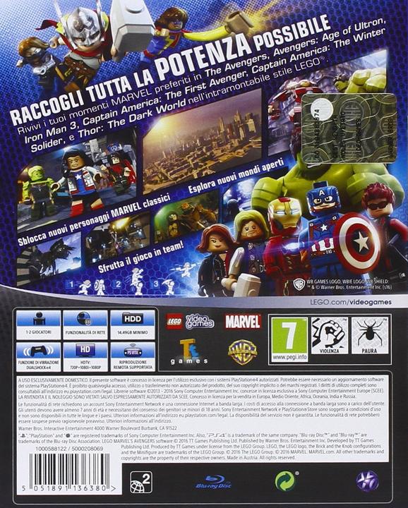 Produktbild WB Lego Marvel's Avengers (PS4, EN, IT)