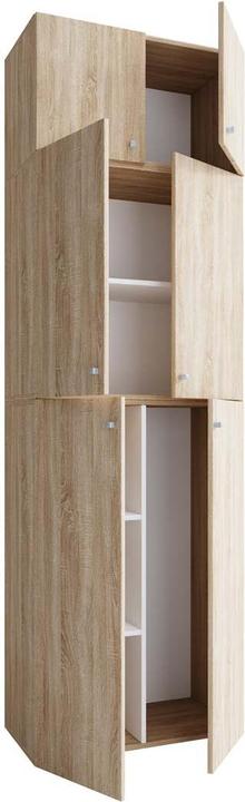 Produktbild VCM Holz Besen Putzschrank Lona mit Drehtüren Aufsatz (70 x 39 cm)