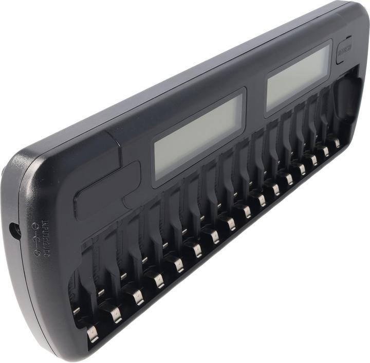 Image du produit AccuCell 16fach Schnell-Ladegerät für 1 bis 16 Stück NiMH Akkus AA, AAA (16 pcs, AA, AAA, Piles rechargeables + chargeur)