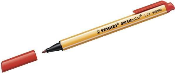 Actual product image STABILO GREENpoint felt tip pens (Red, 1 x)