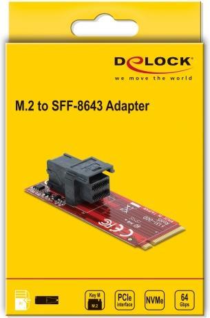 Actual product image Delock M2 - U2 SFF-8643 adapter
