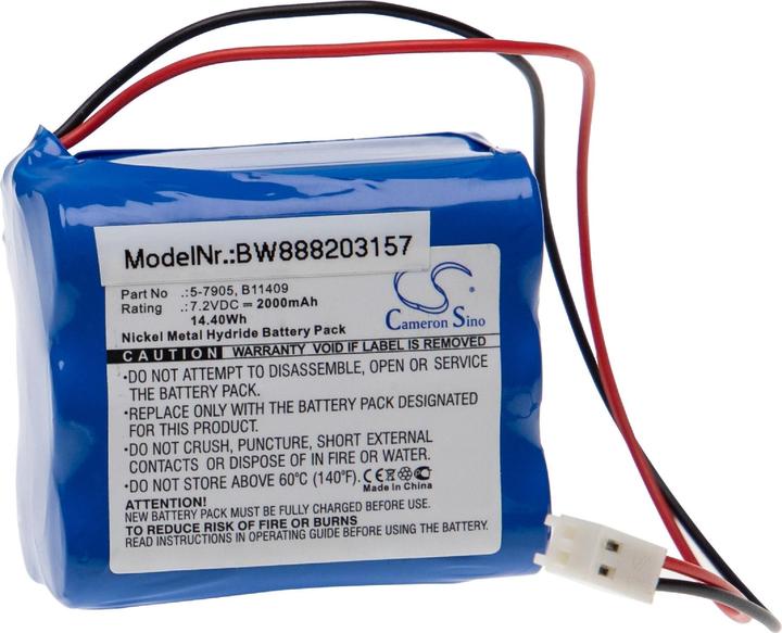 Produktbild XCell Medizintechnik-Akku als Ersatz für Kangaroo 5-7905, 5-7920, AMED2125, B11409 - 2000mAh, 7,2V, NiMH (7.20 V, 2000 mAh)