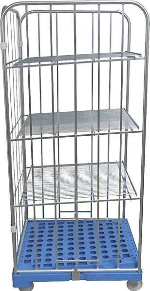 Image du produit ESB Roll-conteneur à plancher incliné, 3 côtés, bleu. (500 kg)