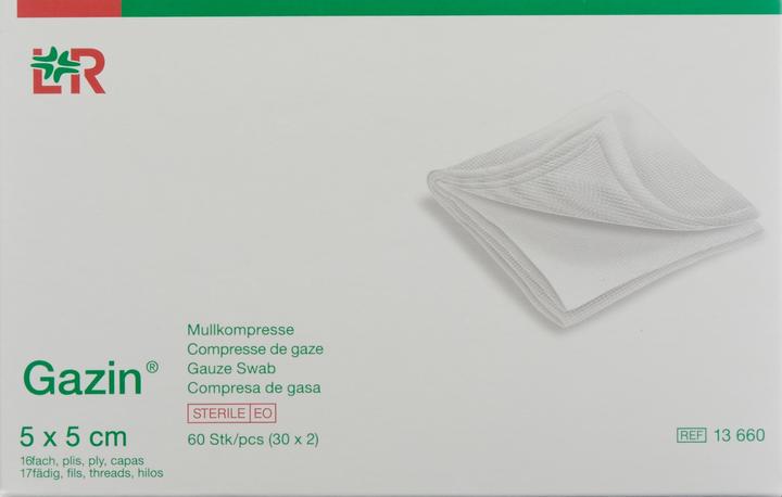 Produktbild Gazin Mullkompressen 5x5cm 16-fach steril