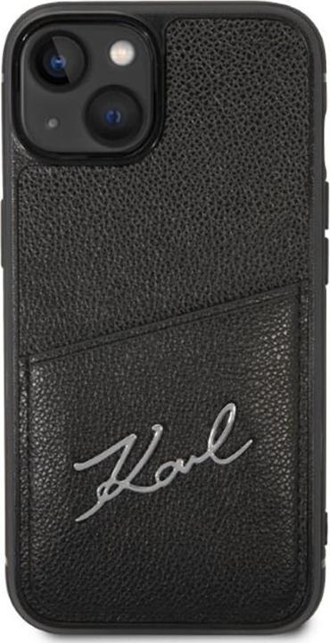 Image du produit Karl Lagerfeld KLHCP14MCSSK iPhone 14 Plus 6,7" hardcase czarny/black Signature Logo Cardslot (Apple iPhone 14 Plus)