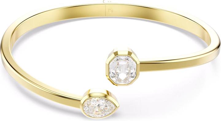 Swarovski Imber Armreif Verschiedene Schliffe Weiss Gold (18 cm, Swarovski Metall)