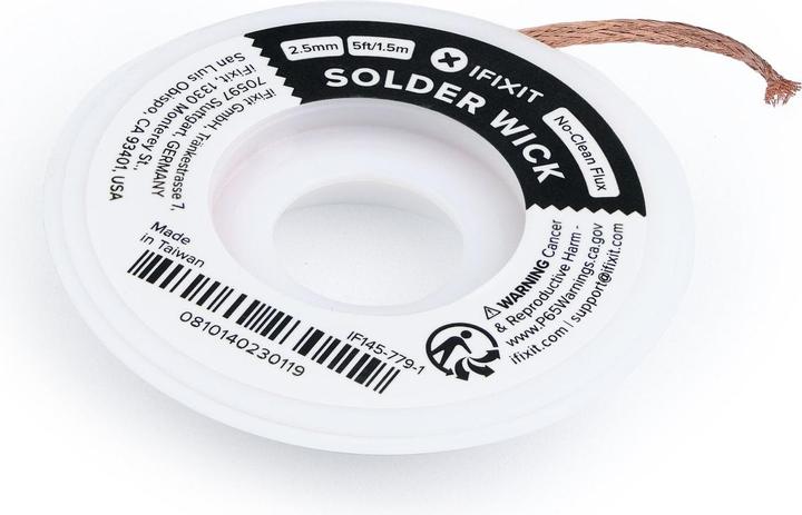 iFixit Desoldering Wick – 2.5 mm, Zubehörtyp Mobiltelefone