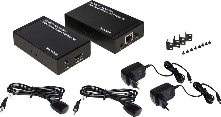 Produktbild Extender HDMI Tramite Cavo Rete Cat 5/6 Fino 120mt Infrarosso Telecoman (CAT5e, 200 m)