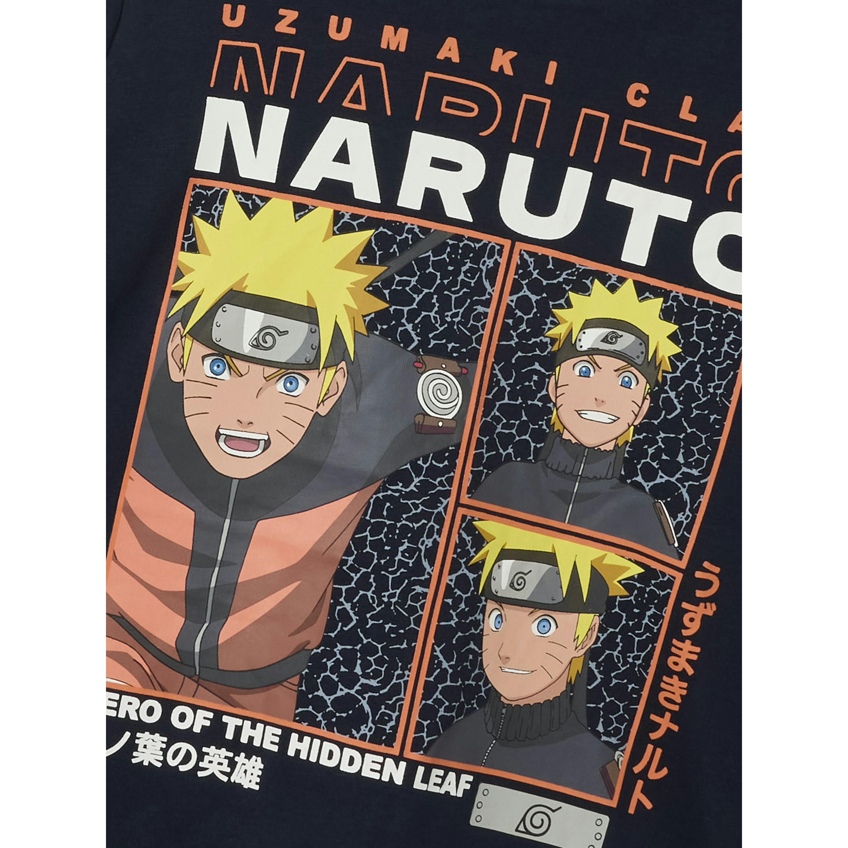 T-Shirt NAME IT Naruto Per Bambini/Ragazzi - Cotone, Collo A U, Stampa Gomma Morbida - Foto 5