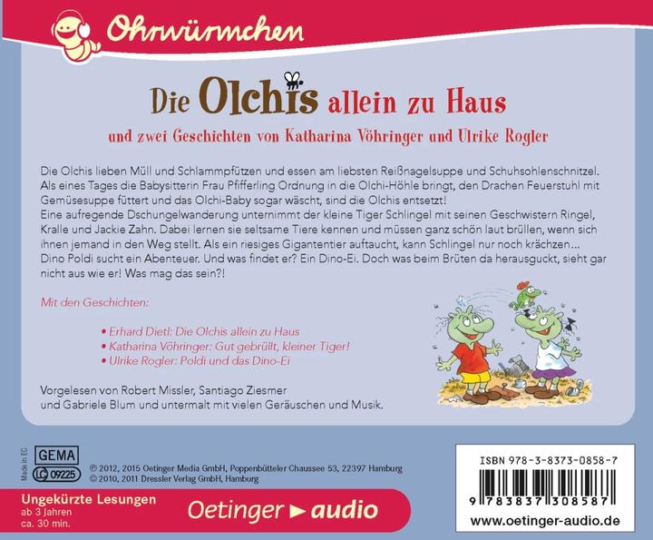 Produktbild Die Olchis Allein Zu Haus (Gabriele Blum, Erhard Dietl, Markus Langer, Kay Poppe, Deutsch)