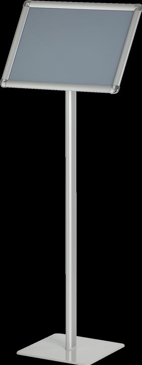 Produktbild Franken Infoständer "Standard", DIN A3 quer, Höhe: 1.200 mm silbereloxierter Aluminiumrahmen, 25 mm Klapprah (A3)