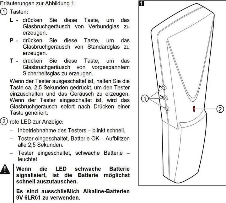 Produktbild Satel Tester für akustische Glasbruchmelder